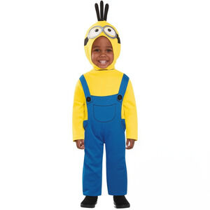 ILLUMINATION Minion Costume 3-6 Months Yellow Blue Jumpsuit Halloween Party NWT